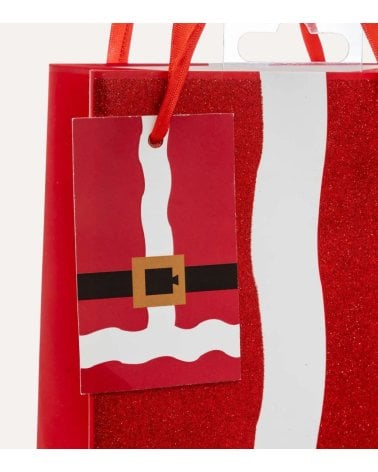 Bolsa de Regalo Navideña para Botella de Vino de Papá Noel