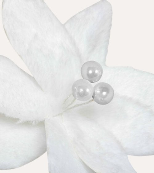 Flor Decorativa de Pascua con Pinza Para Árbol