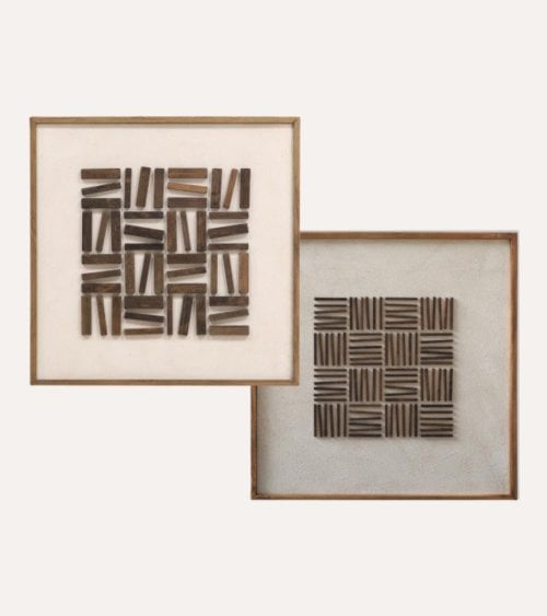 Cuadro Mini Recortes de Madera de Pino Reciclada