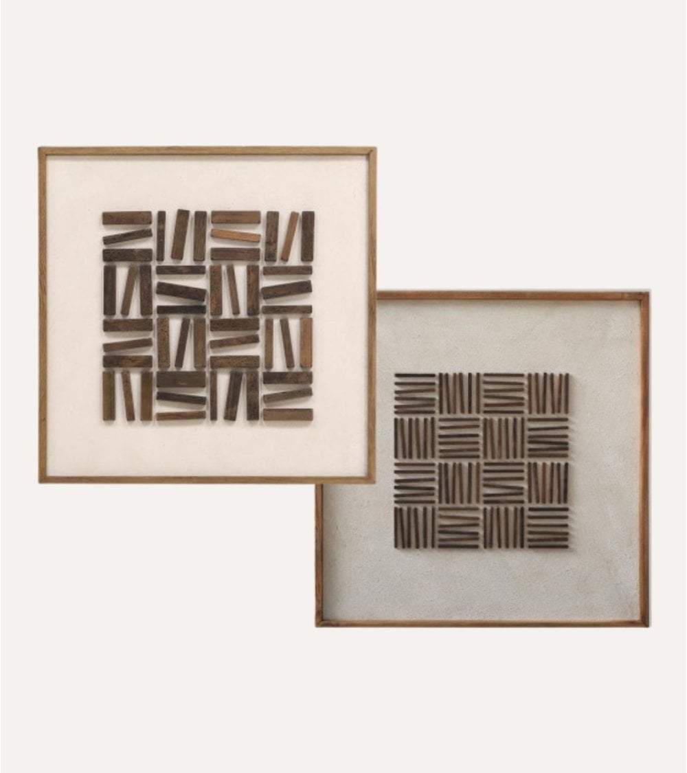 Cuadro Mini Recortes de Madera de Pino Reciclada