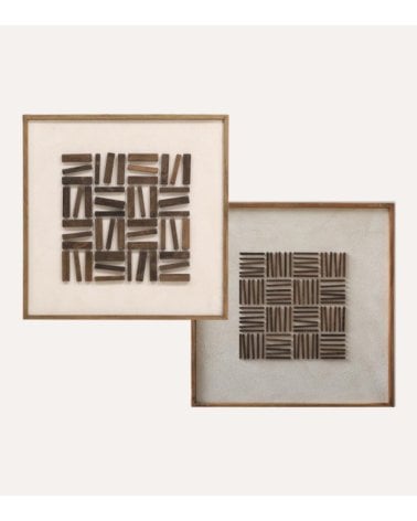 Cuadro Mini Recortes de Madera de Pino Reciclada