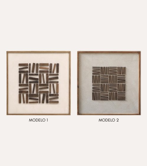 Cuadro Mini Recortes de Madera de Pino Reciclada