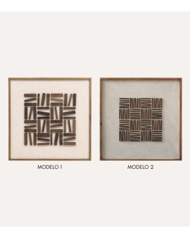 Cuadro Mini Recortes de Madera de Pino Reciclada