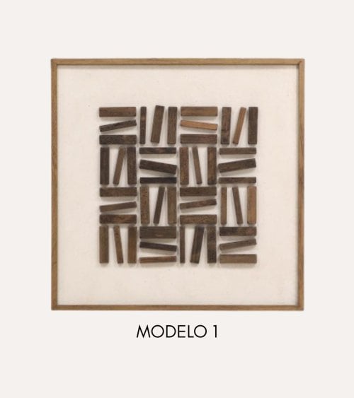 Cuadro Mini Recortes de Madera de Pino Reciclada