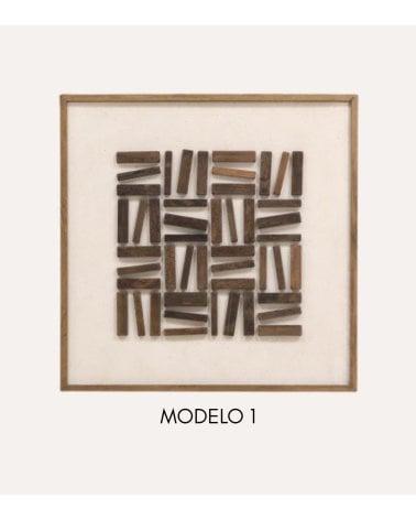 Cuadro Mini Recortes de Madera de Pino Reciclada