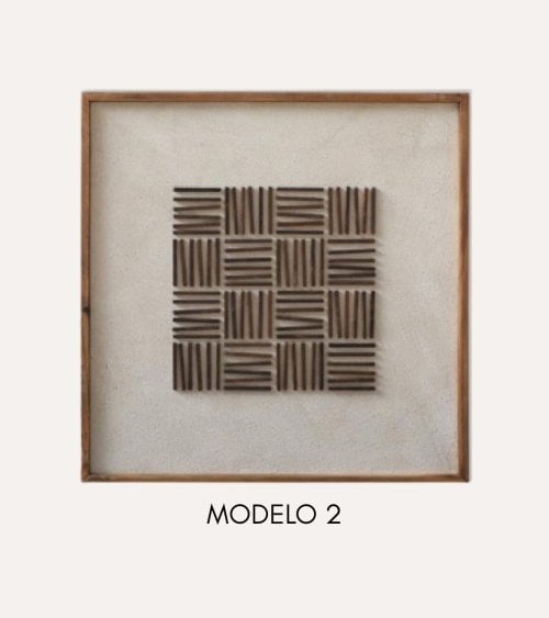 Cuadro Mini Recortes de Madera de Pino Reciclada