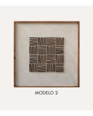 Cuadro Mini Recortes de Madera de Pino Reciclada