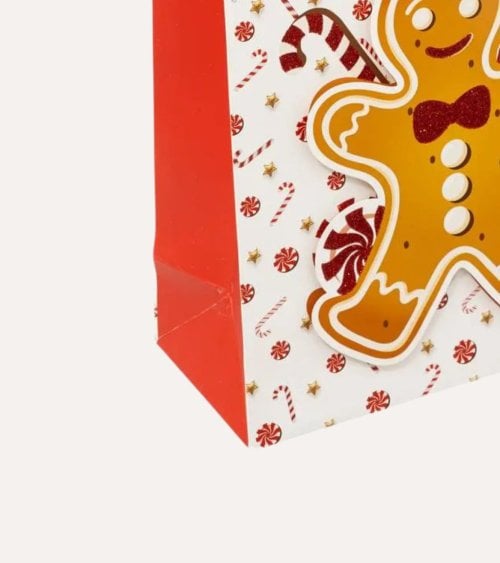 Bolsa de Regalo Navideña Muñeco de Jengibre