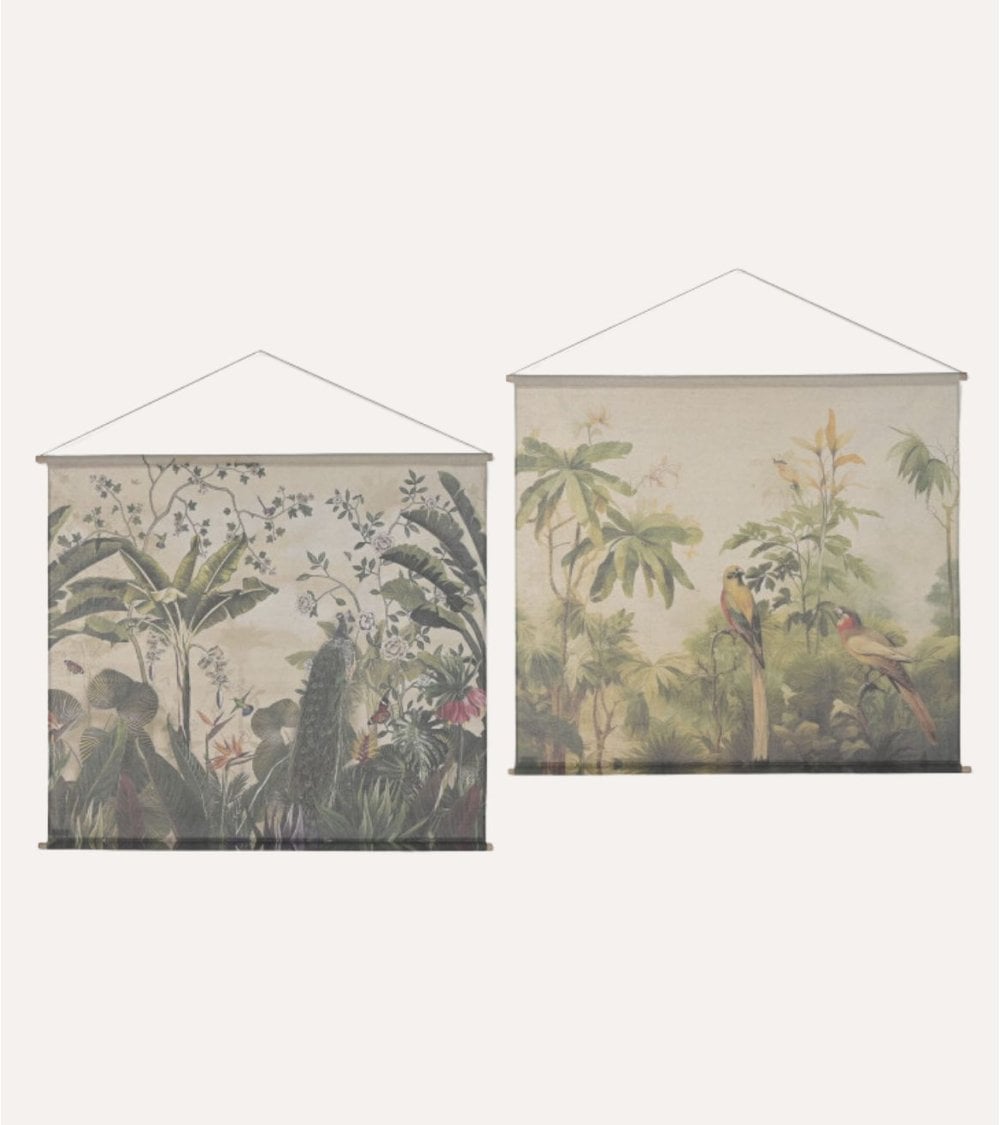 Tapiz con Lienzo Selva de Lino y Madera de Abeto