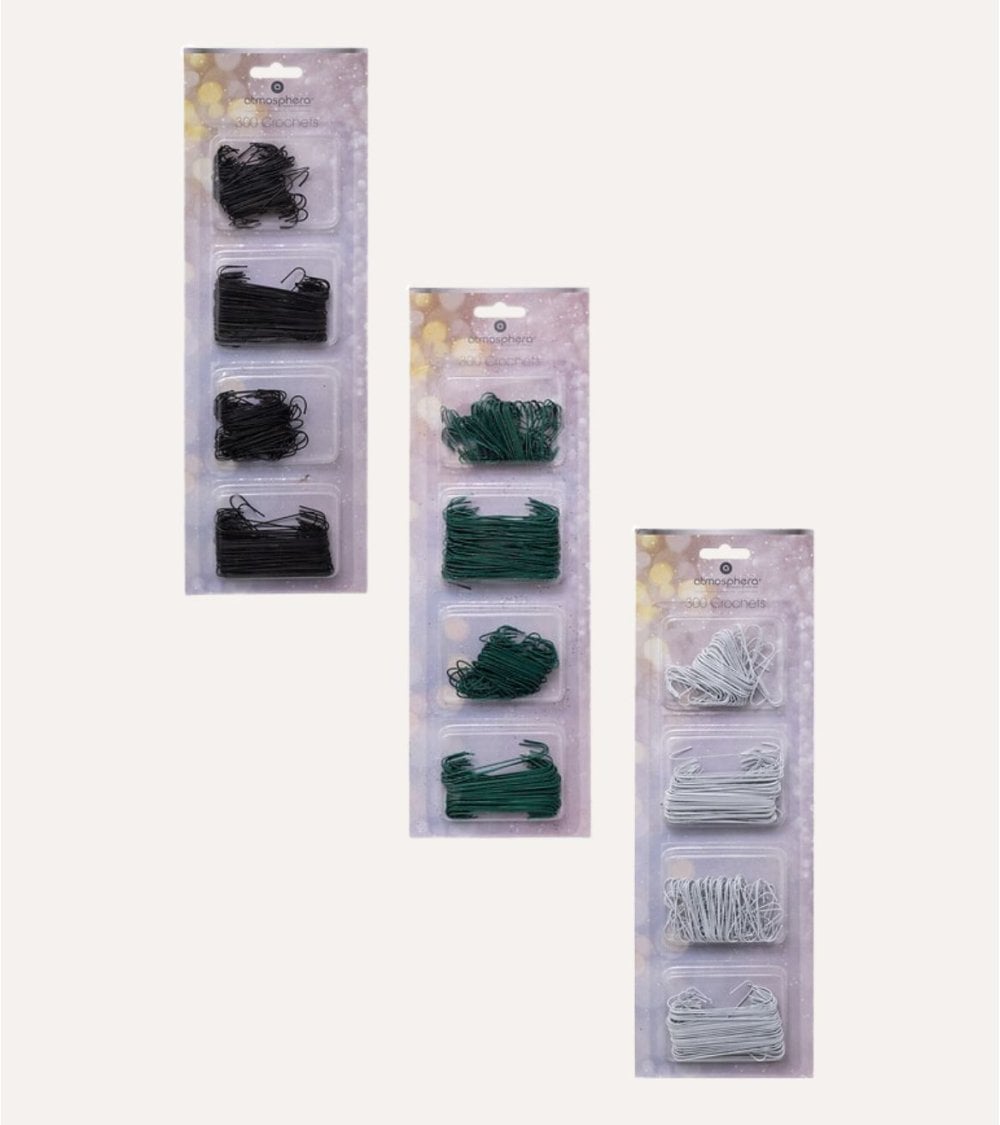 Set de 300 Ganchos para Colgar Bolas de Navidad