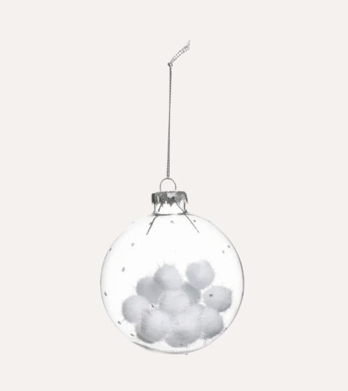 Colgante Bola con Pompones para Árbol