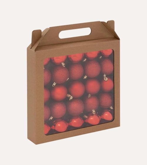 Set de 25 Bolas Brillantes, Mates y con Purpurina para Árbol
