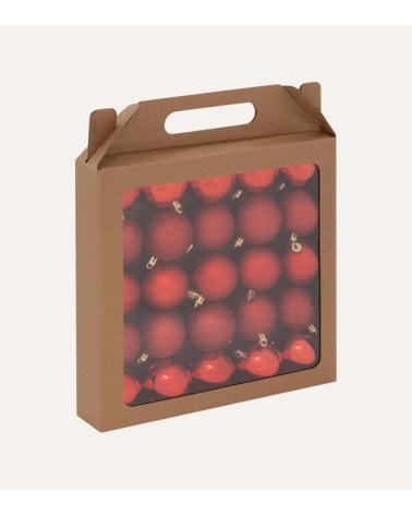 Set de 25 Bolas Brillantes, Mates y con Purpurina para Árbol