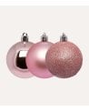 Set de 25 Bolas Brillantes, Mates y con Purpurina para Árbol