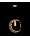 Lámpara Colgante Luna de Cuerda y Metal