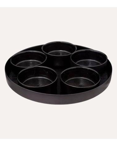 Set de 6 Bandejas para Aperitivos Astra de Cristal