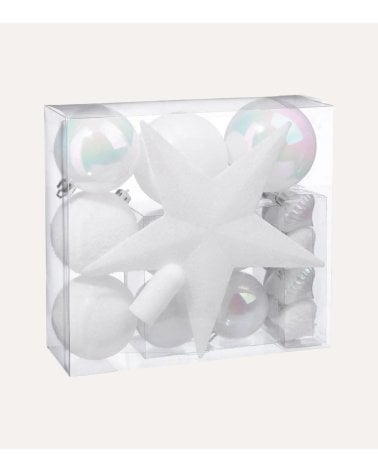 Set de 18 Bolas Decorativas para Árbol de Navidad