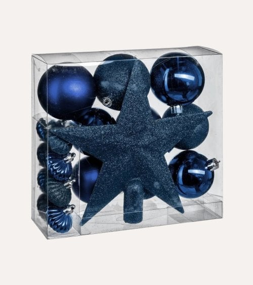 Set de 18 Bolas Decorativas para Árbol de Navidad