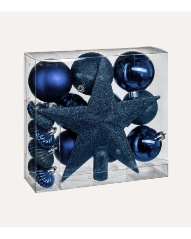 Set de 18 Bolas Decorativas para Árbol de Navidad