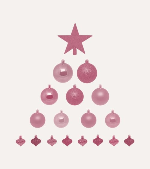Set de 18 Bolas Decorativas para Árbol de Navidad