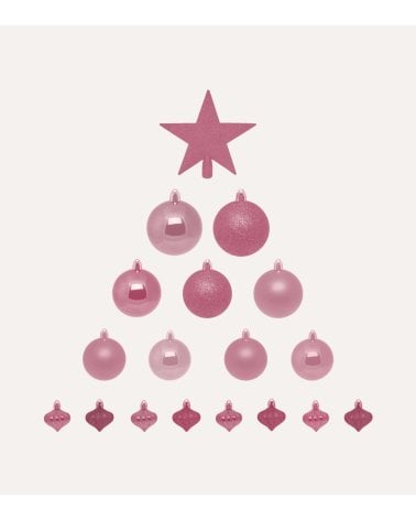 Set de 18 Bolas Decorativas para Árbol de Navidad