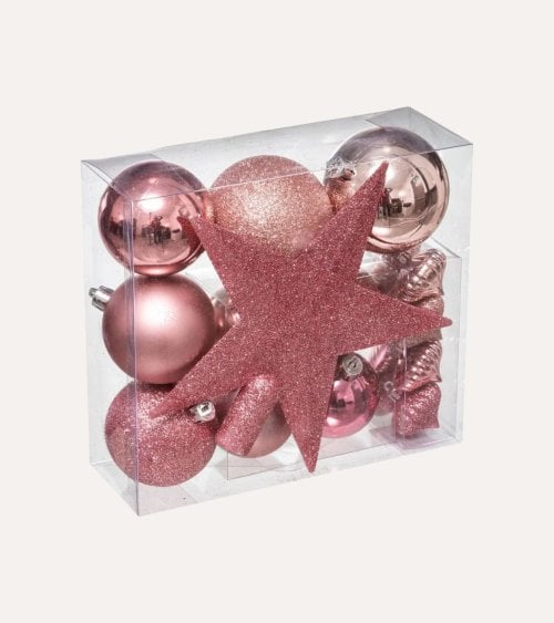 Set de 18 Bolas Decorativas para Árbol de Navidad