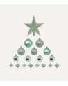Set de 18 Bolas Decorativas para Árbol de Navidad