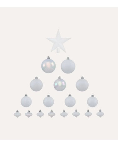 Set de 18 Bolas Decorativas para Árbol de Navidad