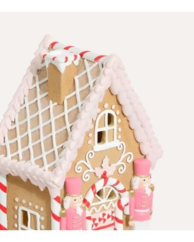 Casa Jengibre con Cascanueces Decoración para Navidad