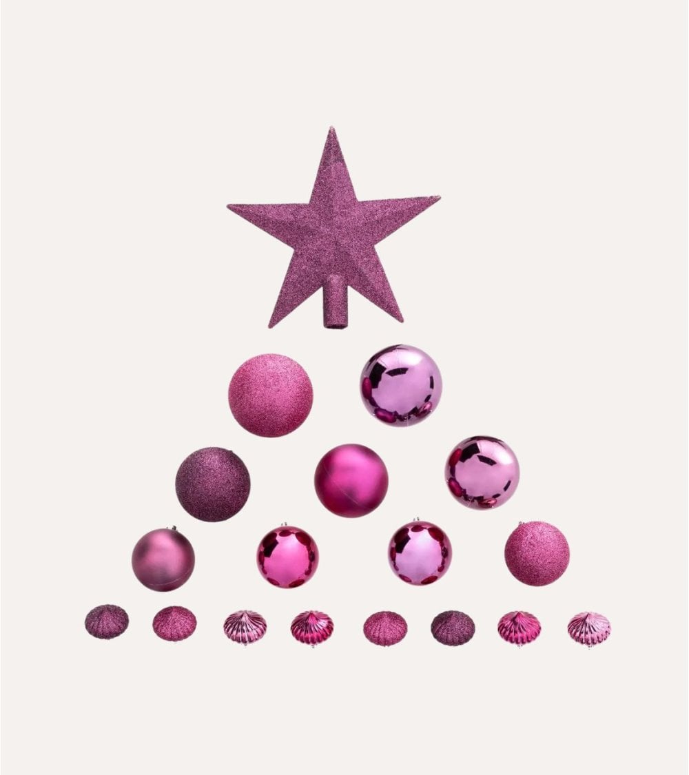 Set de 18 Bolas Decorativas para Árbol de Navidad