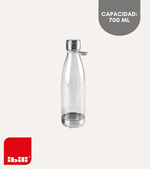 Botella Aqua Transparente de Plástico