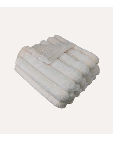 Manta Plaid Canal Sherpa de Pelo Corto