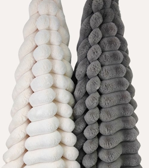 Manta Plaid Canal Sherpa de Pelo Corto