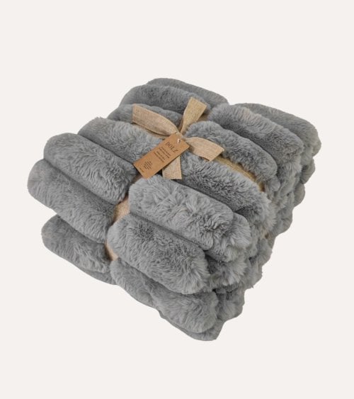 Manta Plaid Canal Sherpa de Pelo Corto