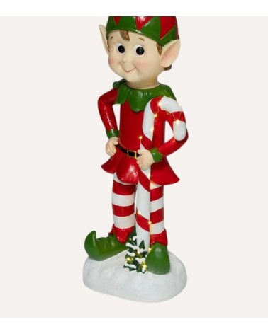 Figura Decorativa de Duende Navideño con Luz