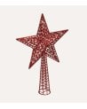 Estrella con Purpurina para Punta de Árbol Navideño