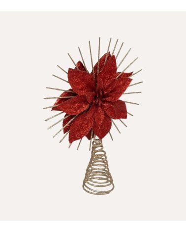 Punta de Árbol Flor de Navidad de Plástico