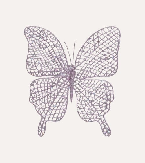 Mariposa Decorativa Navideña con Pinza para Árbol