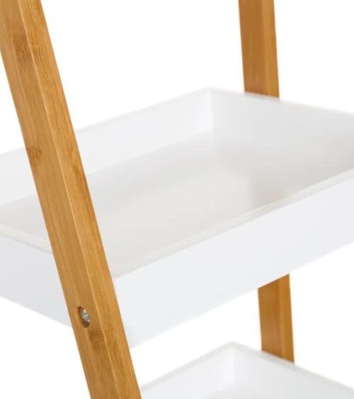 Estantería de Madera de Bambú con Cuatro Baldas-2