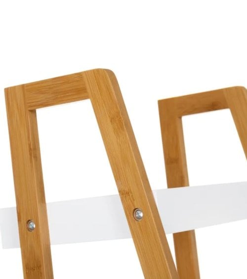 Estantería de Madera de Bambú con Cuatro Baldas-3