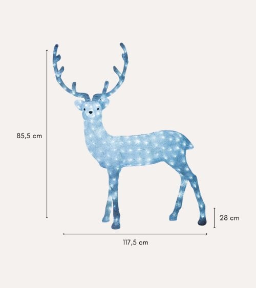 Reno Navideño con Luz LED para Exteriores