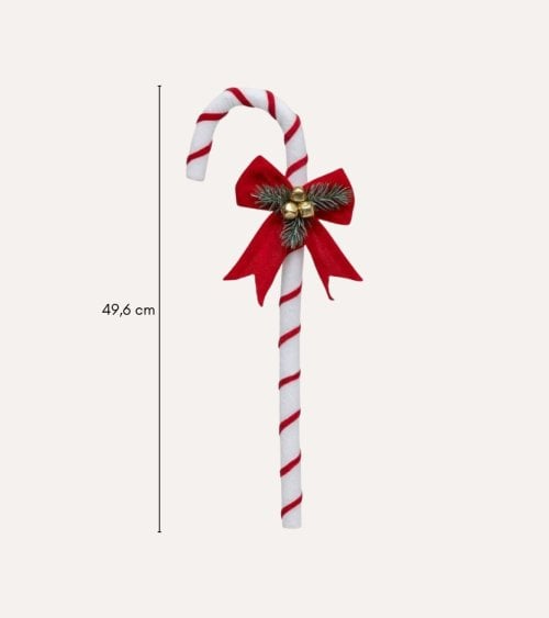 Baston de Caramelo Decorativo Navideño de Poliestireno