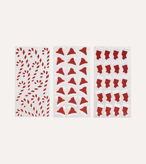 Pegatinas Navideñas de Purpurina para Ventana