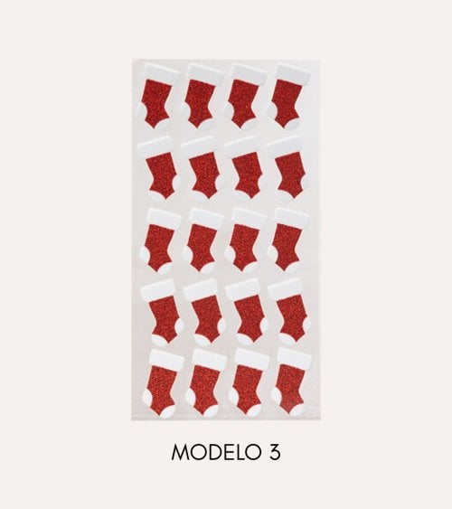 Pegatinas Navideñas de Purpurina para Ventana