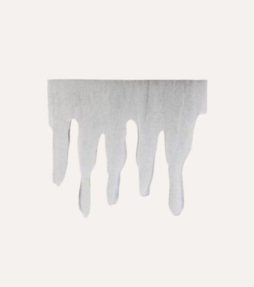 Decoración de Pared Vertido de Nieve Brillante de Poliester