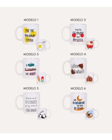 Taza Mug Albada con Frase Graciosa de Cerámica