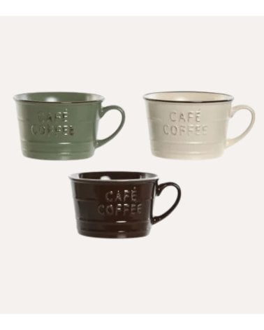 Taza Mug Jumbo con Acabado Rústico de Porcelana