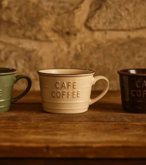 Taza Mug Jumbo con Acabado Rústico de Porcelana