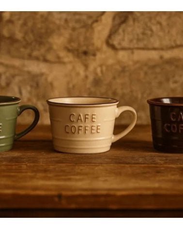 Taza Mug Jumbo con Acabado Rústico de Porcelana