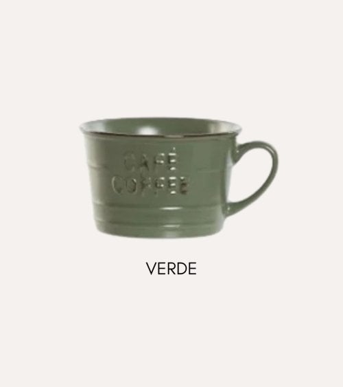 Taza Mug Jumbo con Acabado Rústico de Porcelana